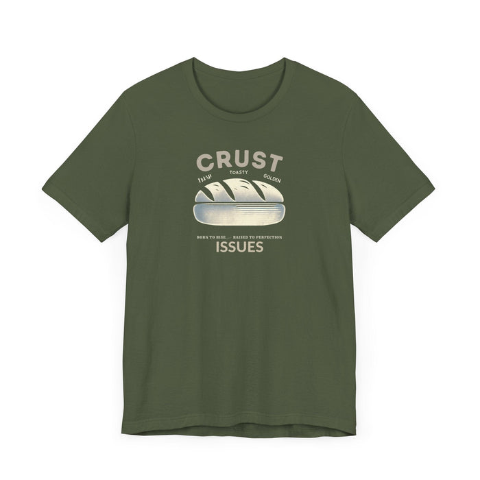 Crust issues Born to Rise Tee Graphic Tee Shirt for Women Minimalist Foodie Cook Baker Botanical Gardner Chef Great Gift