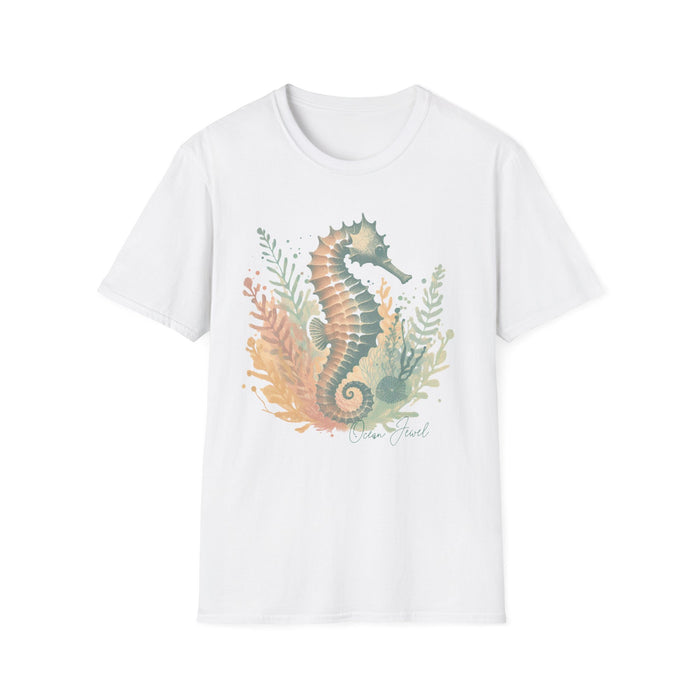 Ocean Jewel Beautiful Seahorse Unisex Soft-Style T-Shirt