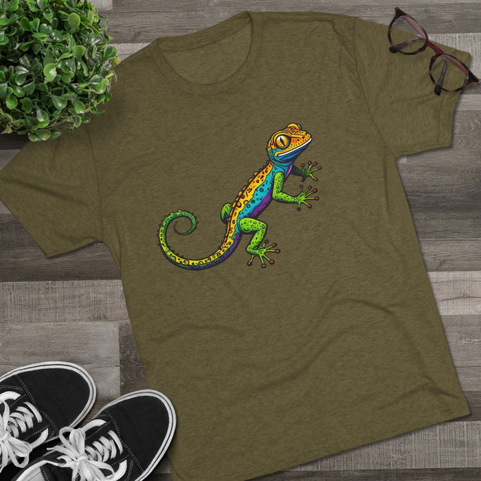 Gecko  Tri-Blend Premium  Unisex T-Shirt. Soft  Lightweight Quality and  Comfort