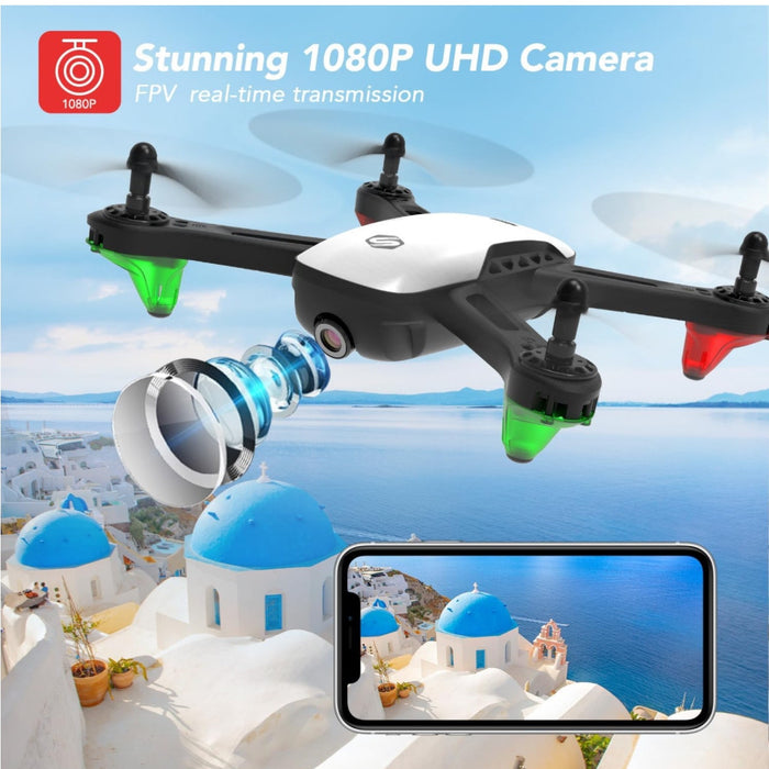 SANROCK 1080P HD FPV Drone for Adults & Kids: Smart Control, Gesture Selfie