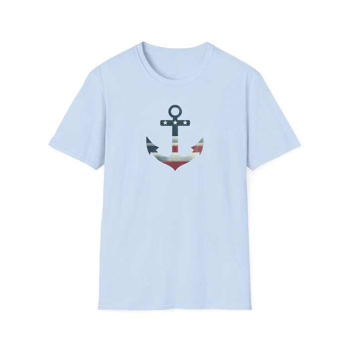 Patriotic Tee Stylish Nautical Seaside Anchor Tee | Unisex Soft-Style Comfort Shirt Great Gift, Husband Gift, Boyfriend Gift, Boat shirt