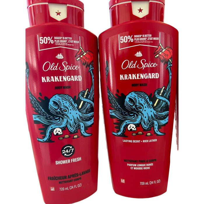 Old Spice Wild Collection Body Wash - Krakengard & Swagger, 24oz, 3-Pack