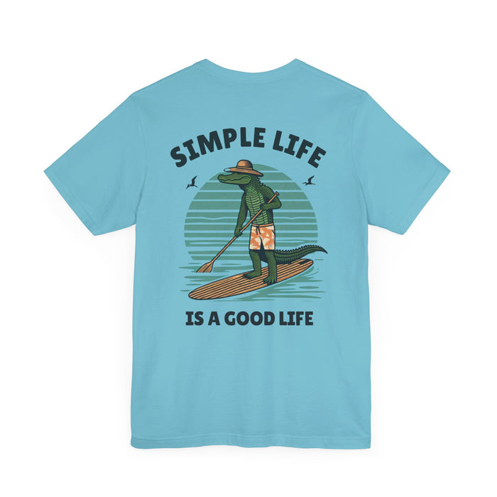 Livin the Simple Life Alligator Graphic Tee Vacation Shirt Beach Vibes Destination Shirt Great Gift Idea