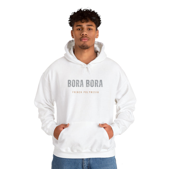 Bora Bora Unisex Heavy Blend Hooded Sweatshirt Cozy, Stylish, and Durable Vacation Destination Travel Shirt Great Gift