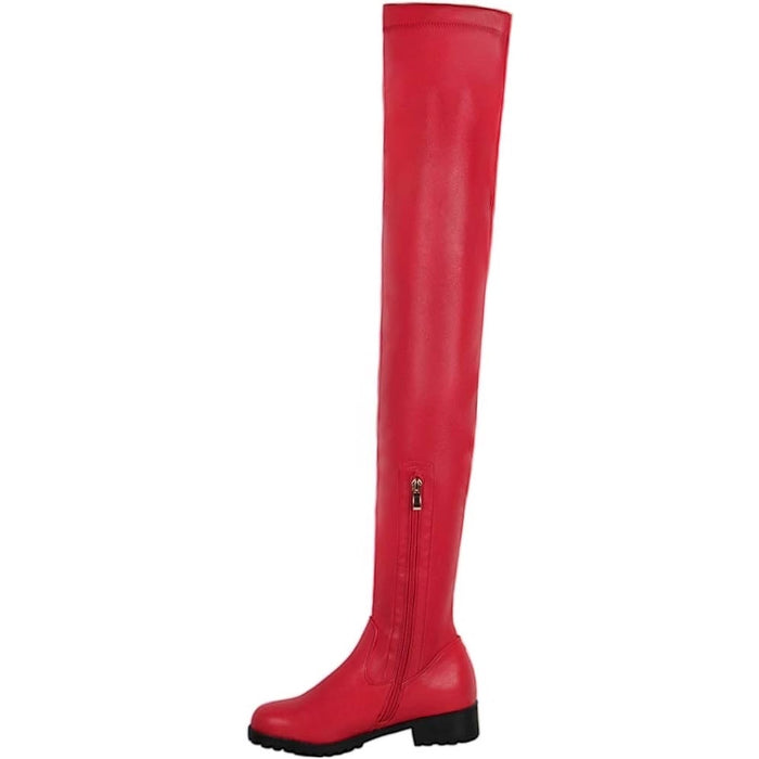 Women's Stretch Thigh High Boots Over The Knee Riding Boots, Size 38 (6.5-7)