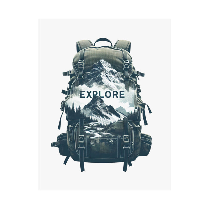 Explore Outdoor Adventure Matte Vertical Poster Great Gift, Hiking, Camping, Lodge, Cabin, Student, Dorm Room, Mountain