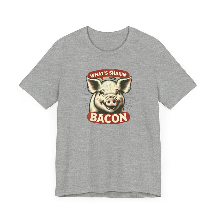 What's Shakin' Bacon - Bacon Vibes! Join The Bacon Crew! Dive into Fun with Our Classic Tee! Bacon Lovers!