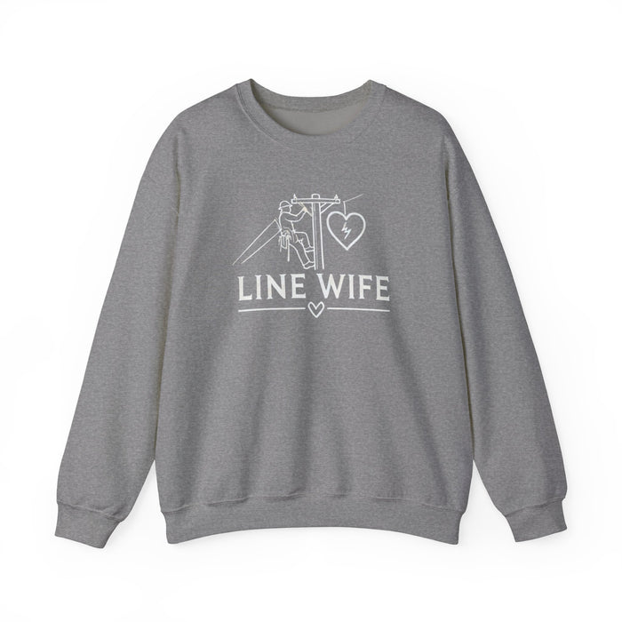 Lineman Linewife Graphic Crewneck Sweatshirt Lineman's Wife Sweatshirt Life of Lineman Sweatshirt Line Wife Sweatshirt