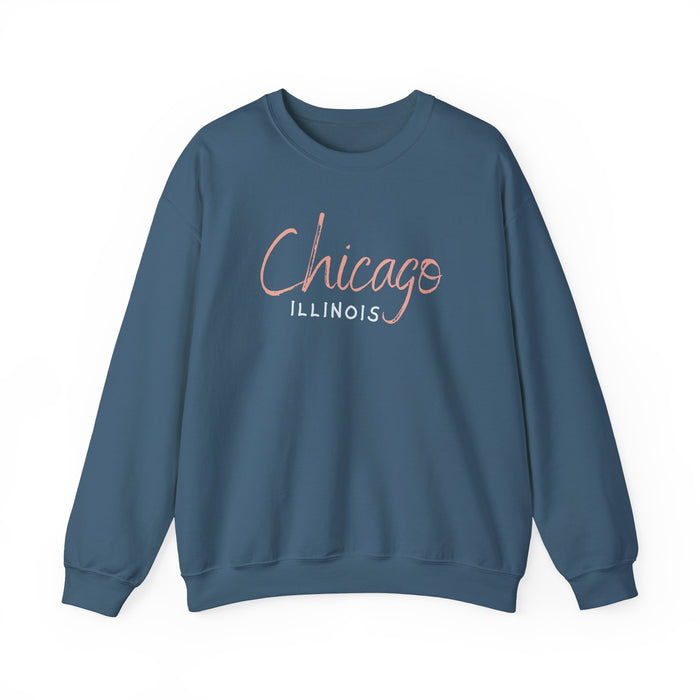 Chicago Illinois Unisex Heavy Blend Crewneck Sweatshirt Cozy and Durable great Gift Idea