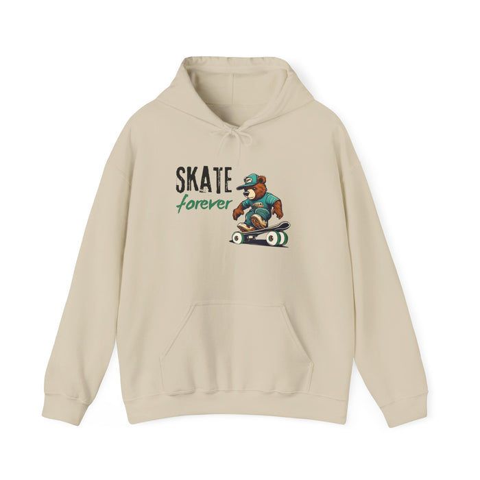 Skate Forever  Bear Skateboarder Soft Cozy Unisex Fit Unisex Heavy Blend™ Hoodie