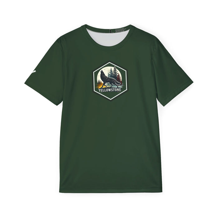 Yellowstone National Park Predator Eyes Unisex T - Shirt  Moisture Wicking Military Green