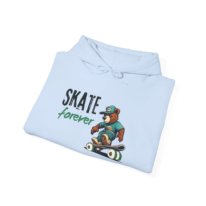 Skate Forever  Bear Skateboarder Soft Cozy Unisex Fit Unisex Heavy Blend™ Hoodie