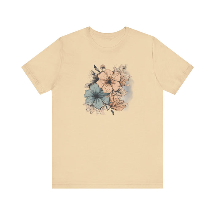 Blooming in Pastels Trendy Floral Art Unisex Jersey Short Sleeve Tee Flowers Gardners Artist Mom Gift Sister Gift Wife Gift Daughter Gift