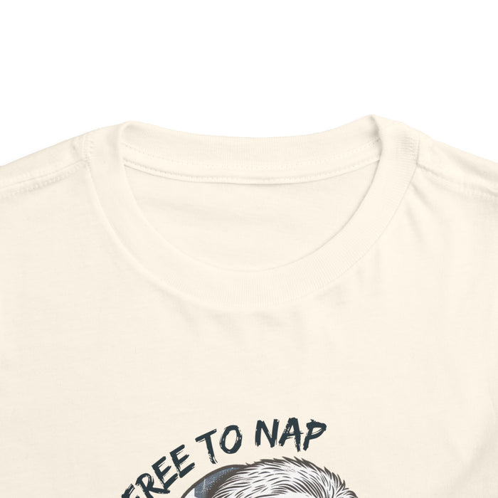 Most Adorable Patriotic Sloth Graphic Tee - Free To Nap! Toddler T-Shirt 4th of July, Memorial Day, Labor Day