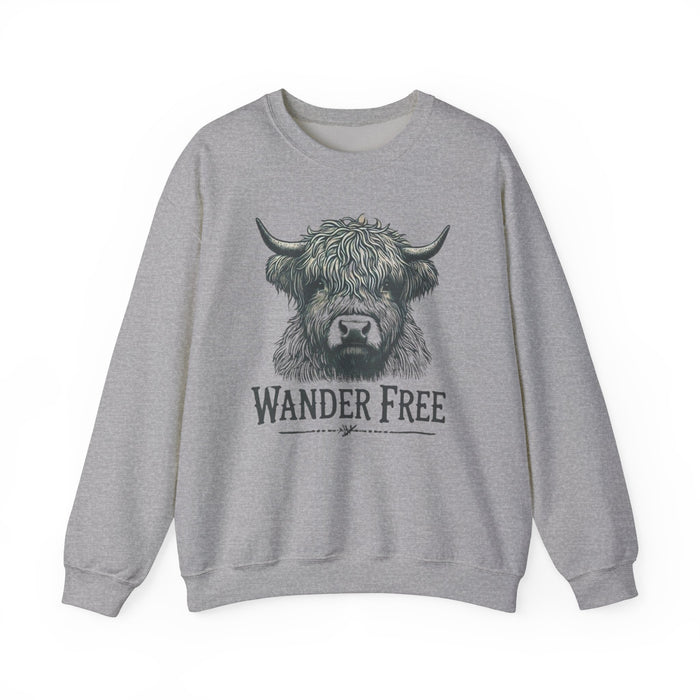 Wander Free Wildlife Nature Graphic Unisex Heavy Blend Crewneck Sweatshirt