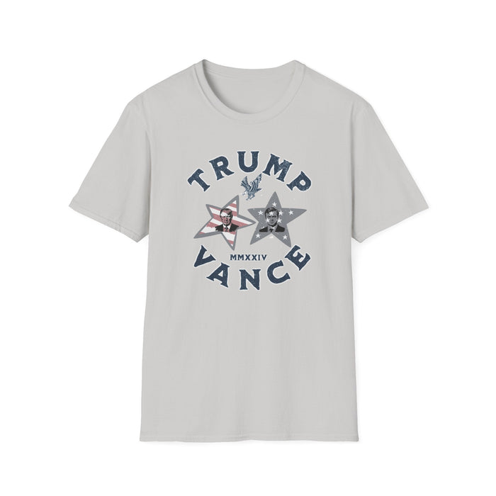 Trump Vance Patriotic T-Shirt Bold USA Flag Design for Supporters