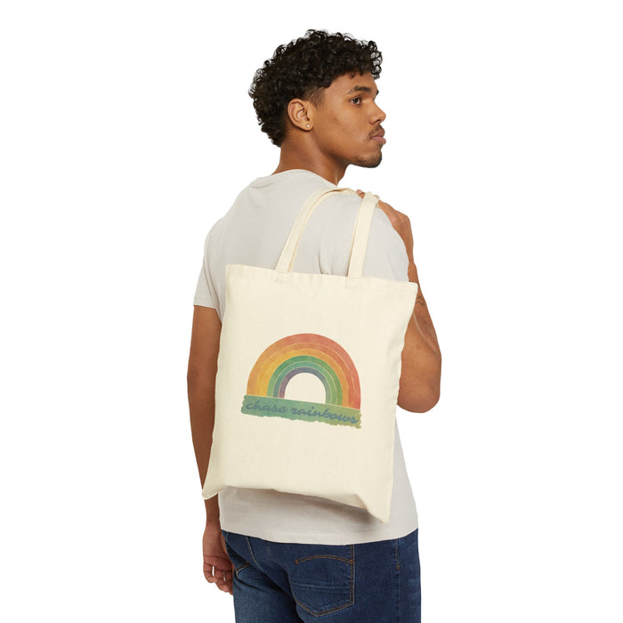 Chase Rainbows Cotton Canvas Tote Bag: Stylish and Sustainable Carry-All Great Gift, Mom Gift, Sister Gift, Girlfriend Gift