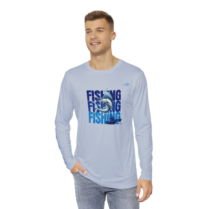 TS Sport Fishing Unisex Long Sleeve Performance Shirt, 100% Polyester, Moisture-Wicking Activewear (GREY).