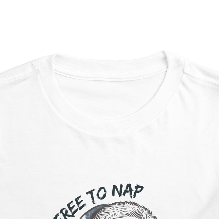 Most Adorable Patriotic Sloth Graphic Tee - Free To Nap! Toddler T-Shirt 4th of July, Memorial Day, Labor Day