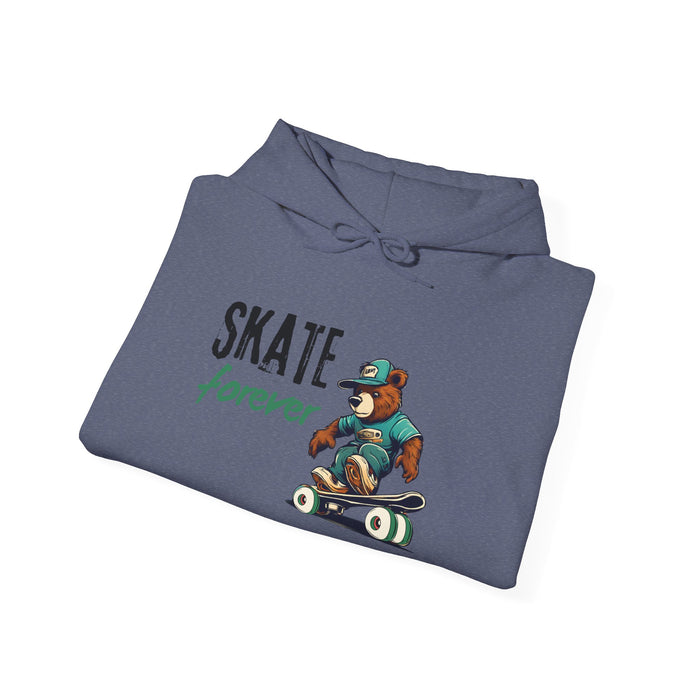 Skate Forever  Bear Skateboarder Soft Cozy Unisex Fit Unisex Heavy Blend™ Hoodie