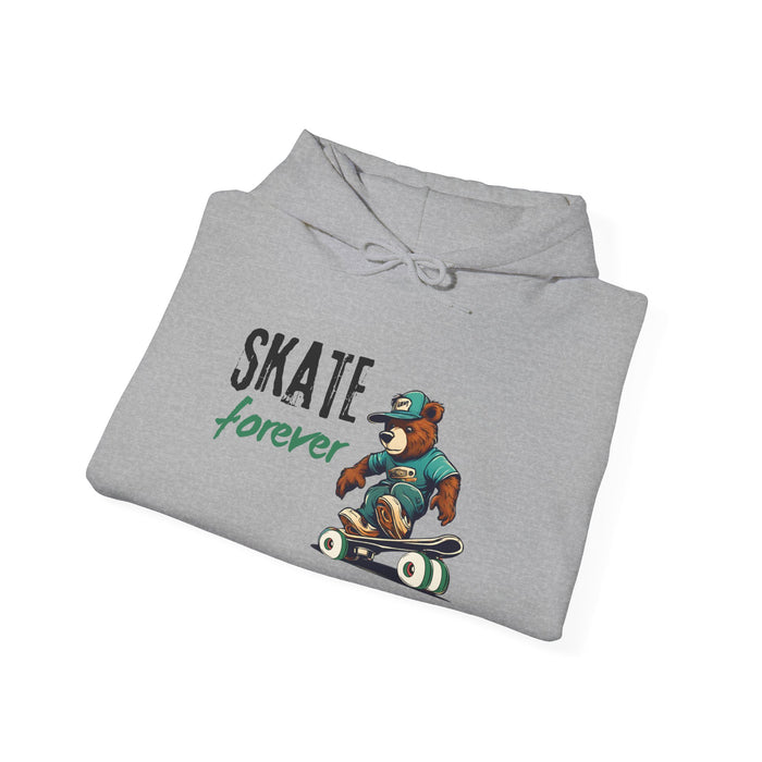 Skate Forever  Bear Skateboarder Soft Cozy Unisex Fit Unisex Heavy Blend™ Hoodie