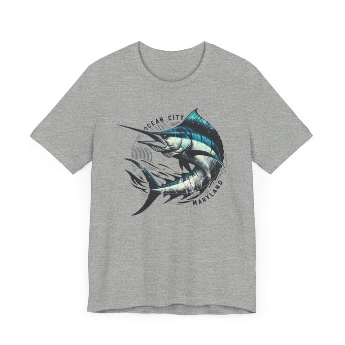 Ocean City Maryland Wrath of the Marlin: Legend of the Sea Unisex Tee - Cotton Tshirt Fishing Shirt, Nature Lovers, Great Gift Idea