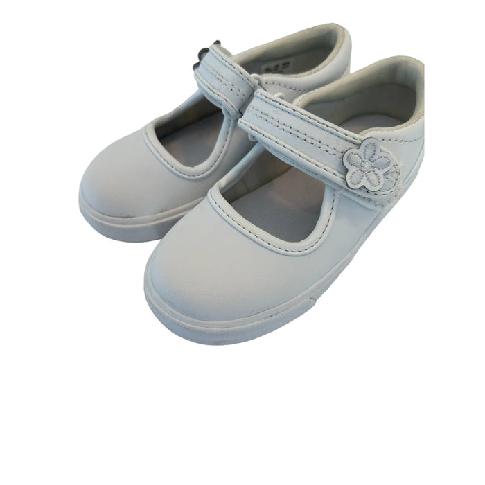 "Keds Child Ella Mary Jane Sneaker - White Flower, Size 6.5W, Playful and Comfortable Kids Shoes"