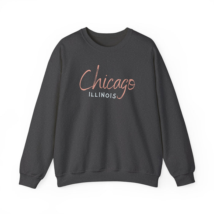 Chicago Illinois Unisex Heavy Blend Crewneck Sweatshirt Cozy and Durable great Gift Idea