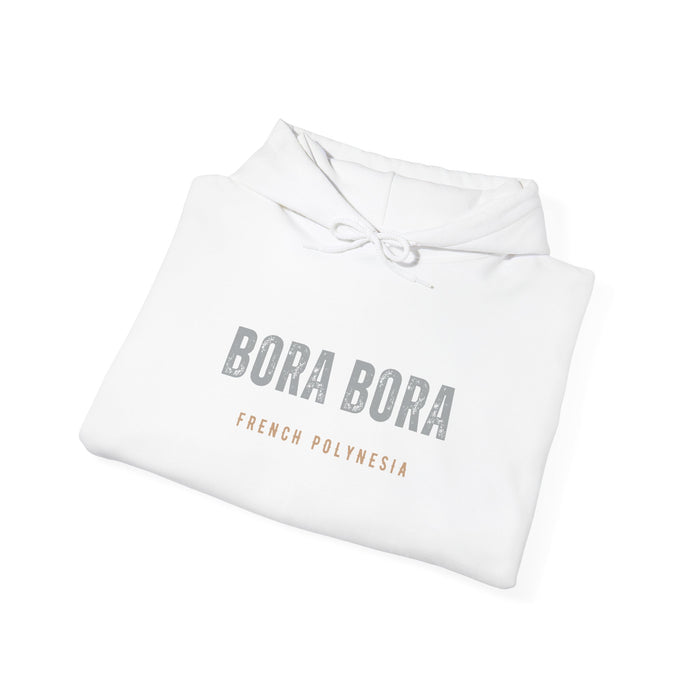 Bora Bora Unisex Heavy Blend Hooded Sweatshirt Cozy, Stylish, and Durable Vacation Destination Travel Shirt Great Gift