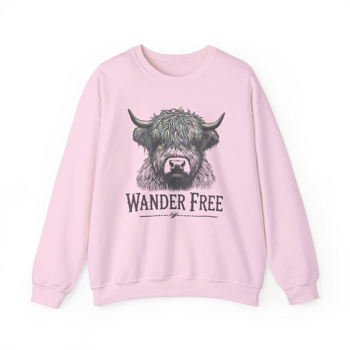 Wander Free Wildlife Nature Graphic Unisex Heavy Blend Crewneck Sweatshirt