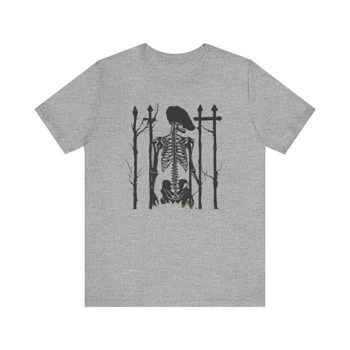 Final Resting Place Skeleton in Graveyard Unisex Jersey Short Sleeve Tee Mens Gift Boyfriend Gift Grunge Gothic Cotton Tshirt