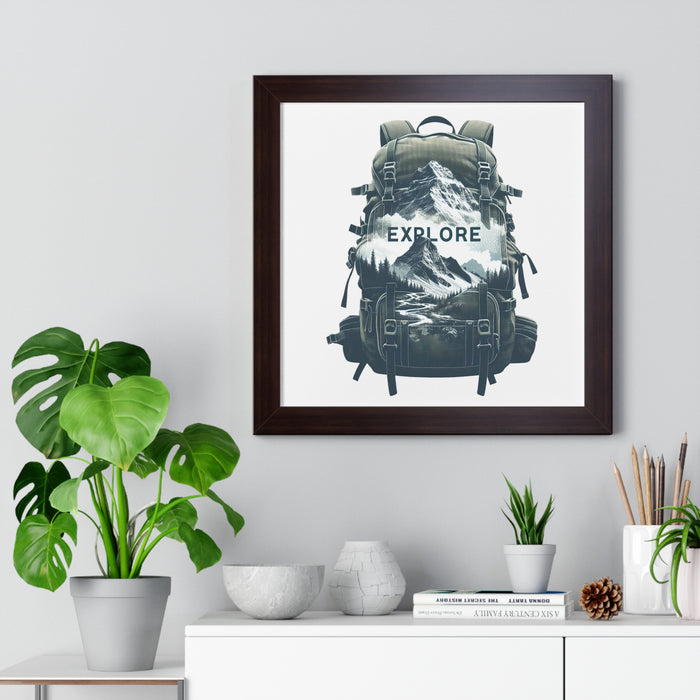 Get Lost in Nature Framed Vertical Poster Premium Quality Black Frame Great Gift, Outdoor Enthusiast, Husband Gift, Teacher Gift, Wife Gift