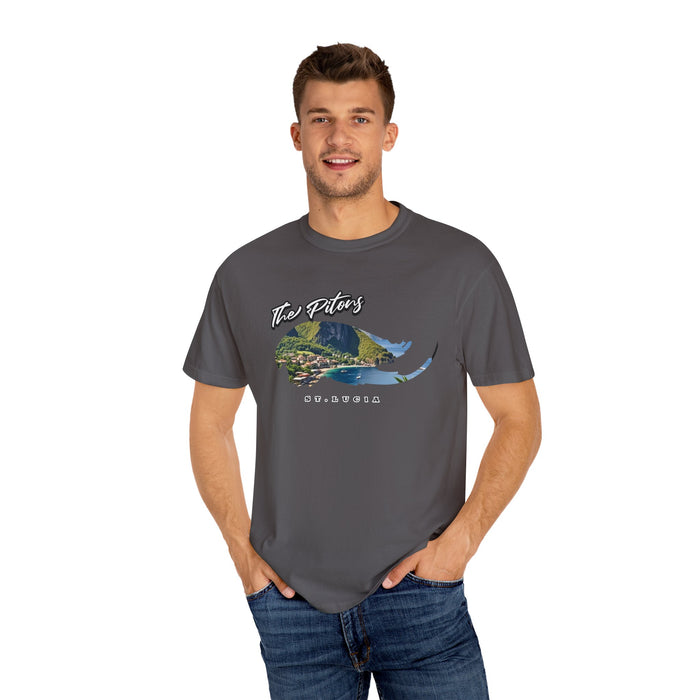 The Pitons, St. Lucia T-Shirt Comfortable Casual Travel Outdoor Adventure Shirt