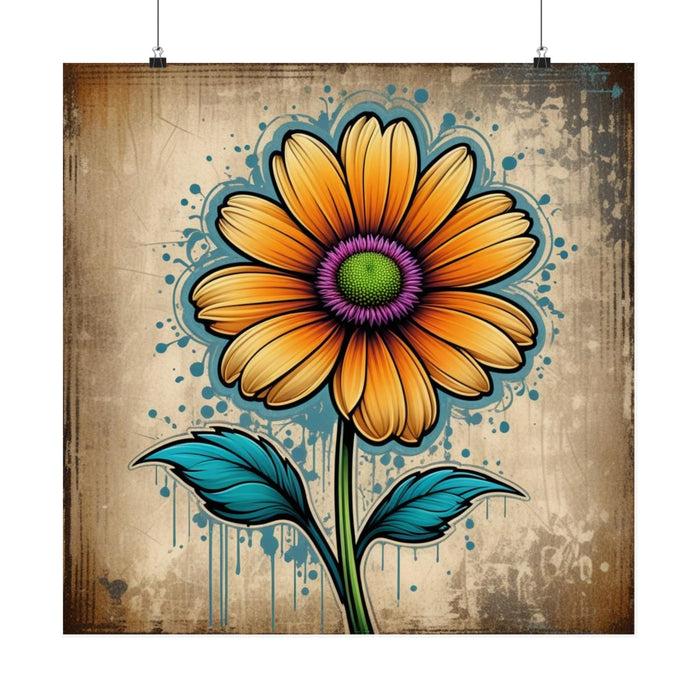 Cheerful Flower Matte Poster Vibrant Museum-Grade Décor Home Decor Dorm Decor Office Decor Wildflower Great Gift Idea