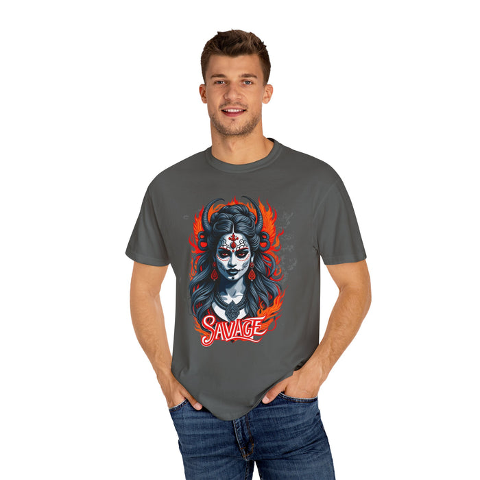 Kali the Destroyer Hindu Goddess SAVAGE Unisex Garment-Dyed T-Shirt Comfort Colors Great Gift Idea Stylish and Trending