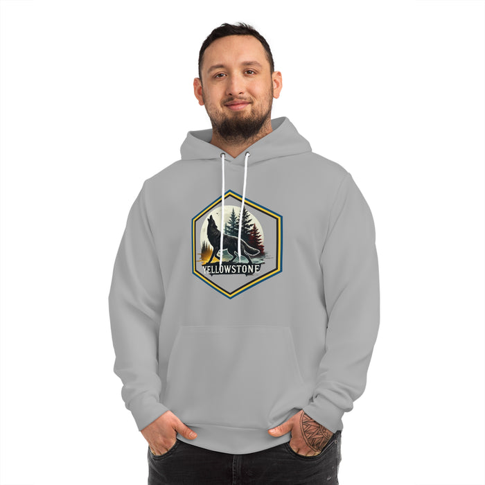 Yellowstone National Park Predator Eyes Unisex Hoodie Cozy  Durable GREY