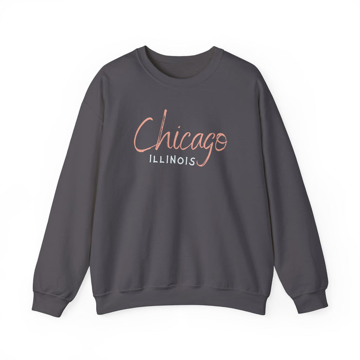 Chicago Illinois Unisex Heavy Blend Crewneck Sweatshirt Cozy and Durable great Gift Idea