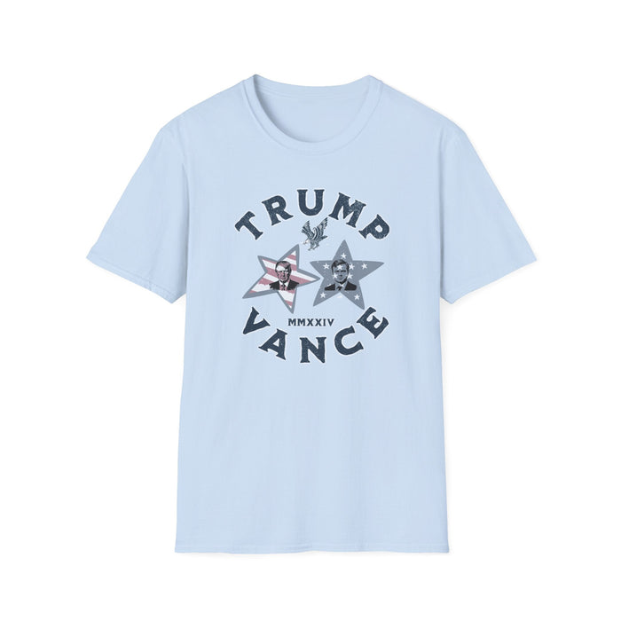 Trump Vance Patriotic T-Shirt Bold USA Flag Design for Supporters