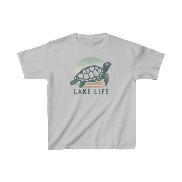 Lake Life Turtle Kids Heavy Cotton Tee - Durable & Comfy Shirt Camping, Hiking, Outdoor Adventures, Toddler, Boy Gift, Girl Gift