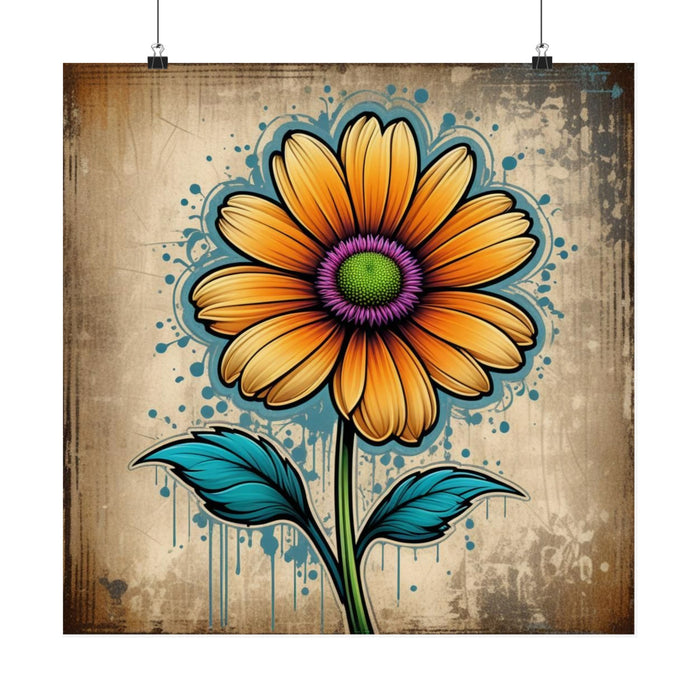 Cheerful Flower Matte Poster Vibrant Museum-Grade Décor Home Decor Dorm Decor Office Decor Wildflower Great Gift Idea