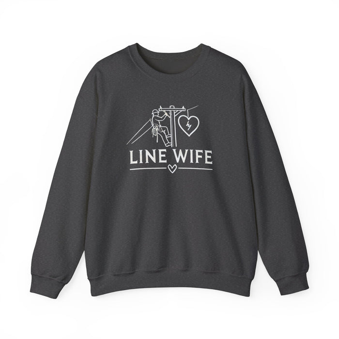 Lineman Linewife Graphic Crewneck Sweatshirt Lineman's Wife Sweatshirt Life of Lineman Sweatshirt Line Wife Sweatshirt