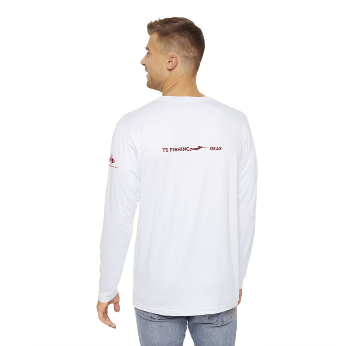 USA Sportfishing Patriotic Unisex Long Sleeve Performance Shirt, 100% Polyester, Quick-Dry Activewear.