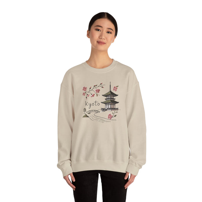 Beautiful Kyoto Heavy Blend Crewneck Sweatshirt Travel Destination Vacation Shirt Comfy and Cozy