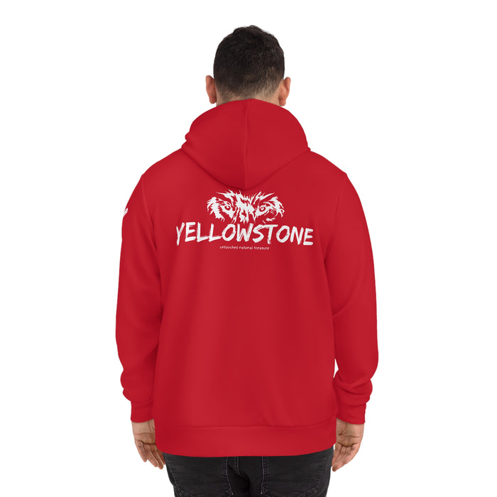 Yellowstone National Park Predator Eyes Unisex Hoodie Cozy  Durable RED