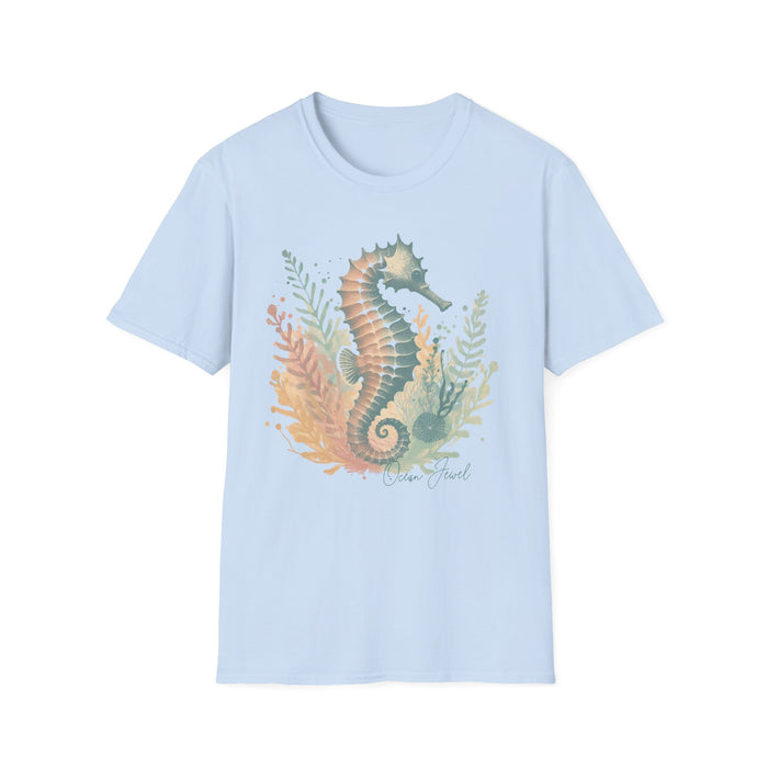 Ocean Jewel Beautiful Seahorse Unisex Soft-Style T-Shirt