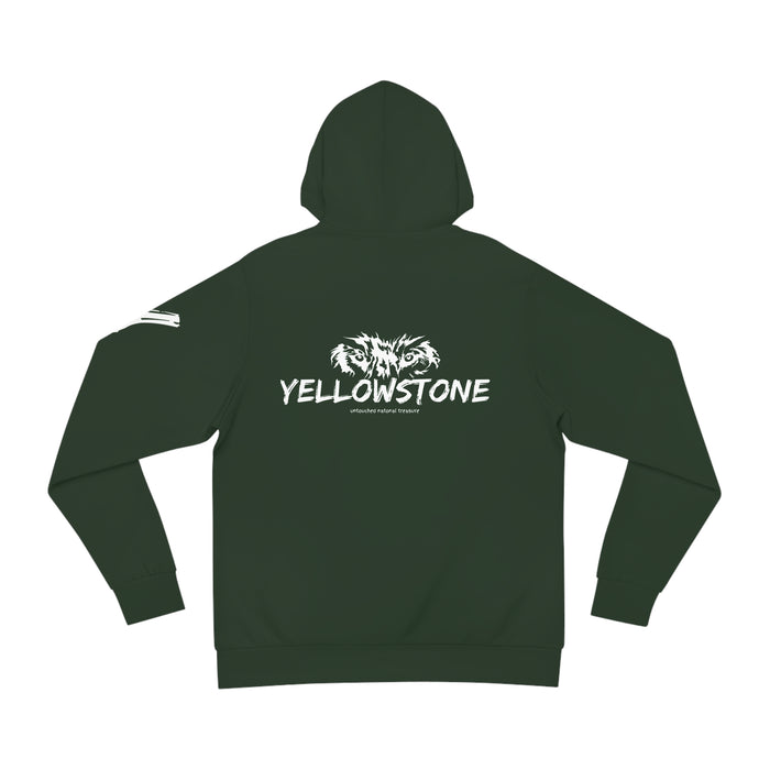 Yellowstone National Park Predator Eyes Unisex Hoodie Cozy  Durable Military Green