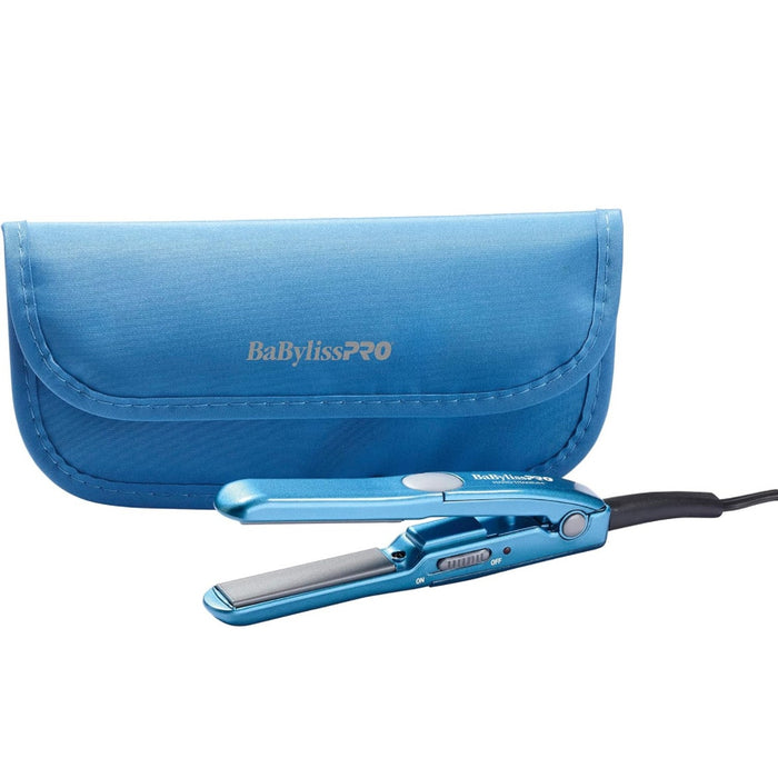 BaBylissPRO Nano Titanium Mini Flat Iron Hair Straightener, 0.5" Hair Iron