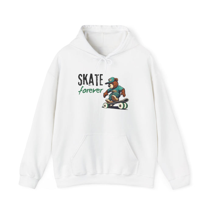 Skate Forever  Bear Skateboarder Soft Cozy Unisex Fit Unisex Heavy Blend™ Hoodie