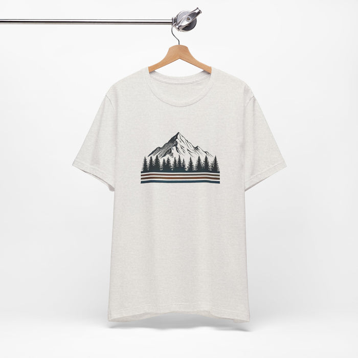 Mountainscape Graphic Shirt | Nature & Outdoor Seekers Unisex Jersey Short Sleeve Tee