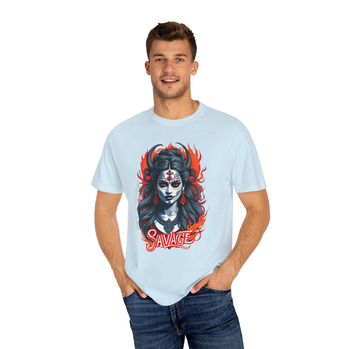 Kali the Destroyer Hindu Goddess SAVAGE Unisex Garment-Dyed T-Shirt Comfort Colors Great Gift Idea Stylish and Trending